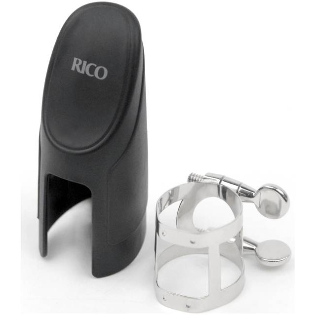 Rico RAS1N Лигатура и колпачок для саксофона альт, никелированная