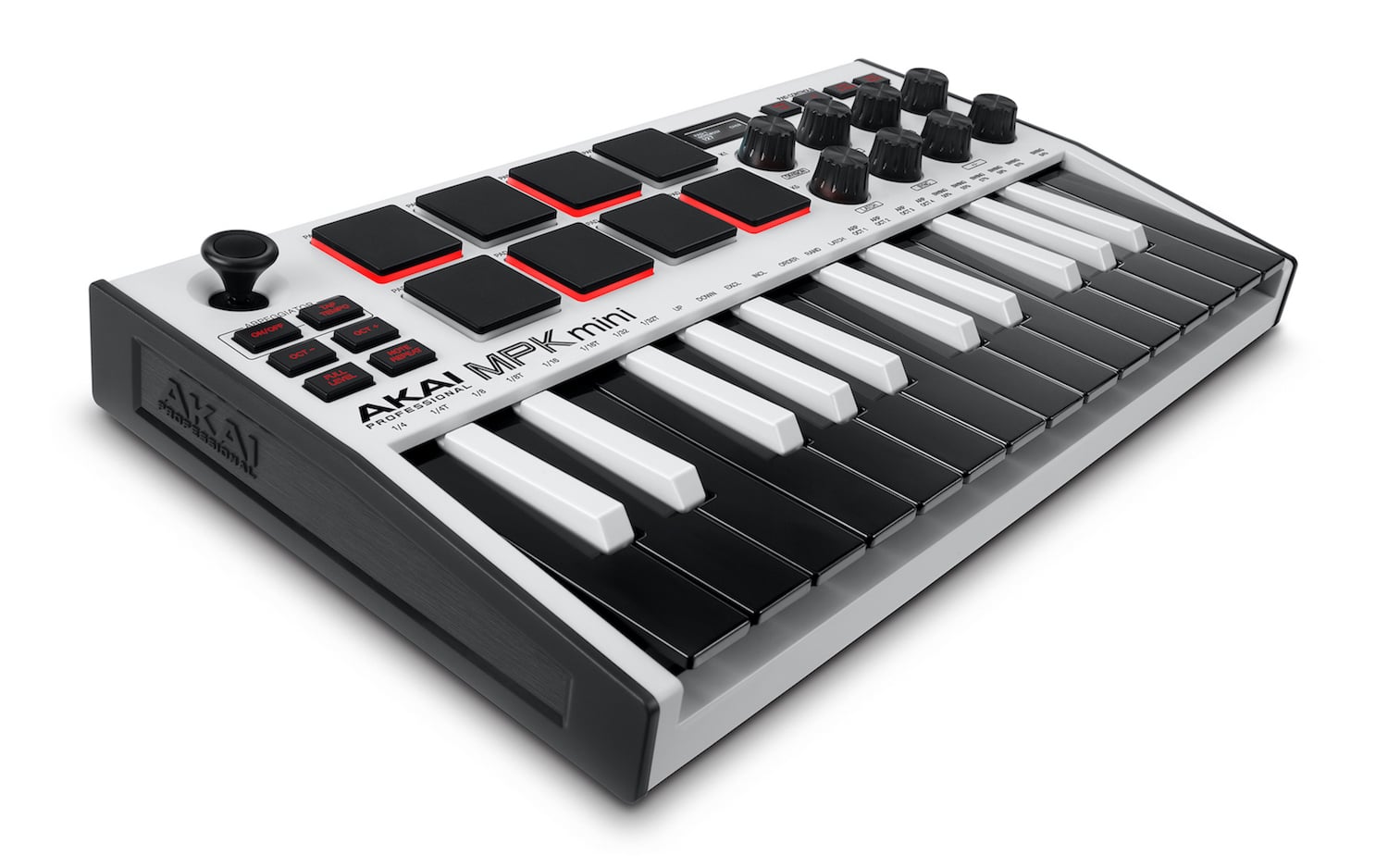 Akai PRO MPK MINI MK3 White MIDI клавиатура, 25 уменьшенных клавиш, 8 MPC-пэдов, 8 ручек