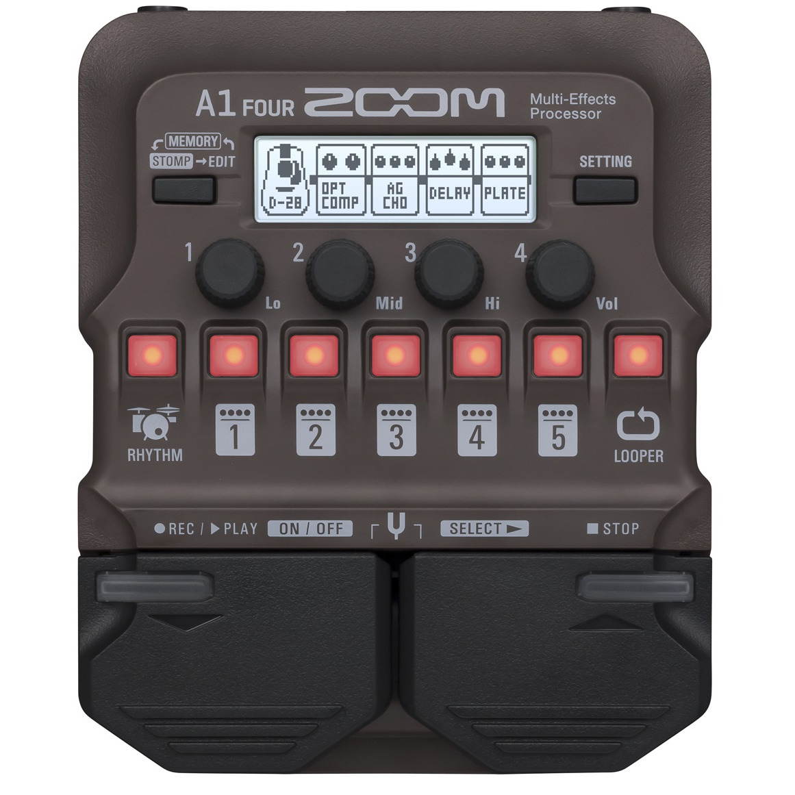ZOOM A1 FOUR Универсальный процессор для музыкальных инструментов. Акустическая гитара, саксофон, тр