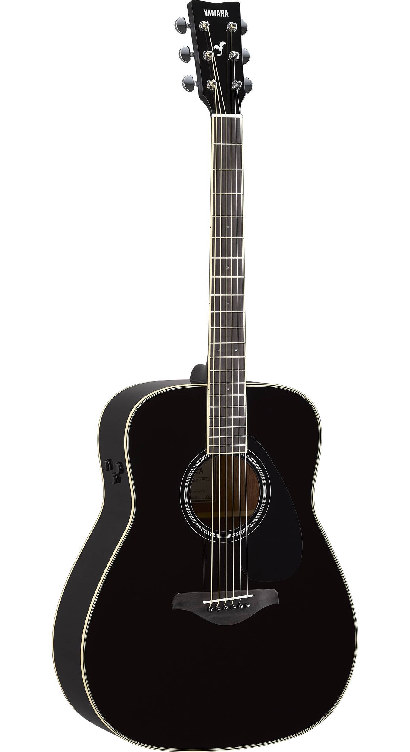 Yamaha FG-TA BL трансакустическая гитара, цвет Black, верхняя дека - массив ели