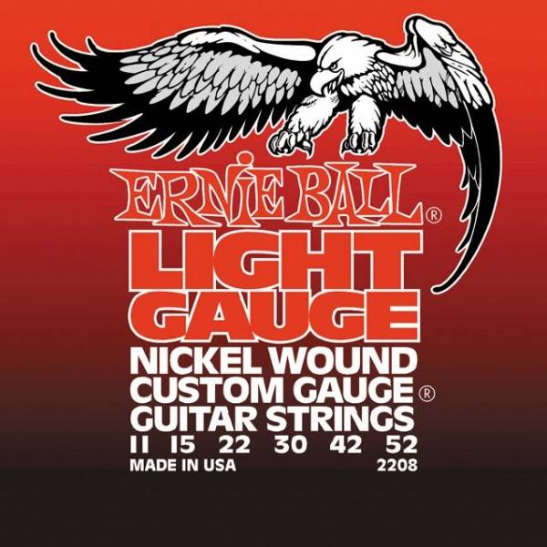Ernie Ball 2208 струны для электрогитары Nickel Wound Light  (11-15-22w-30-42-52)