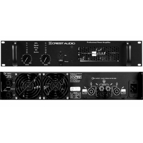 CREST AUDIO Pro 8200: Усилитель мощности 825Вт@8Ом, 1450@4Ом, 2250@2Ом. Мост 2900Вт@8Ом, 4500@4Ом