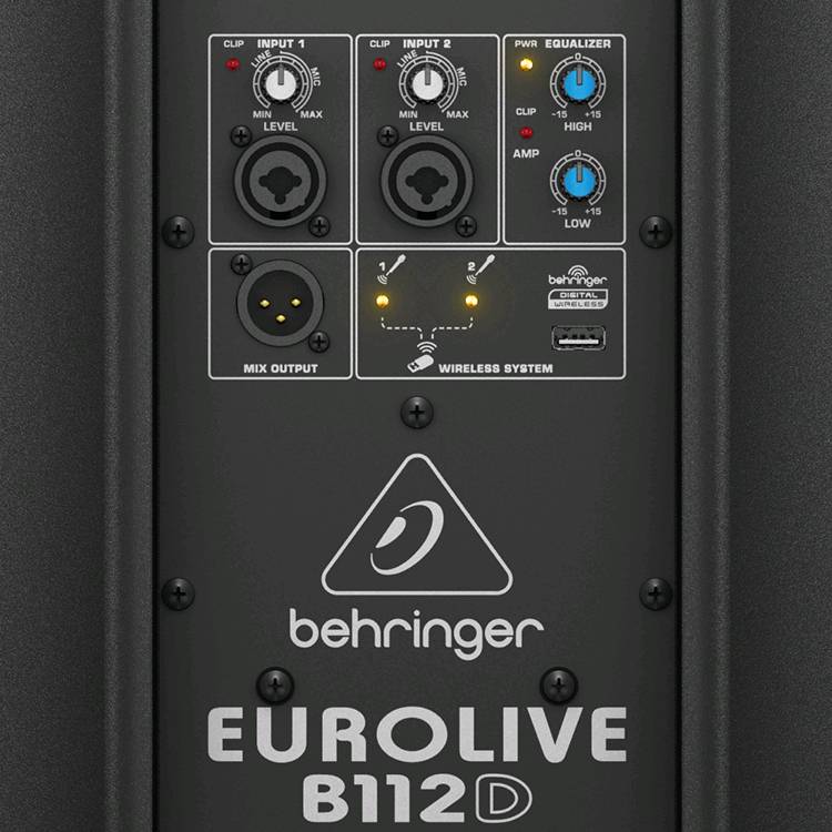 Behringer B112D - активная акустическая система, 1 х 12", 1 х 1,35', 50 Hz - 20 kHz; 250 Вт (RMS)