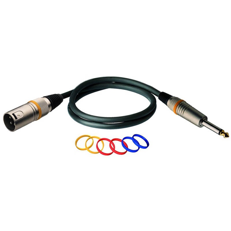 Rockcable RCL30381 D6 M  Кабель XLR(M) -джек 1/4. 1 метр.