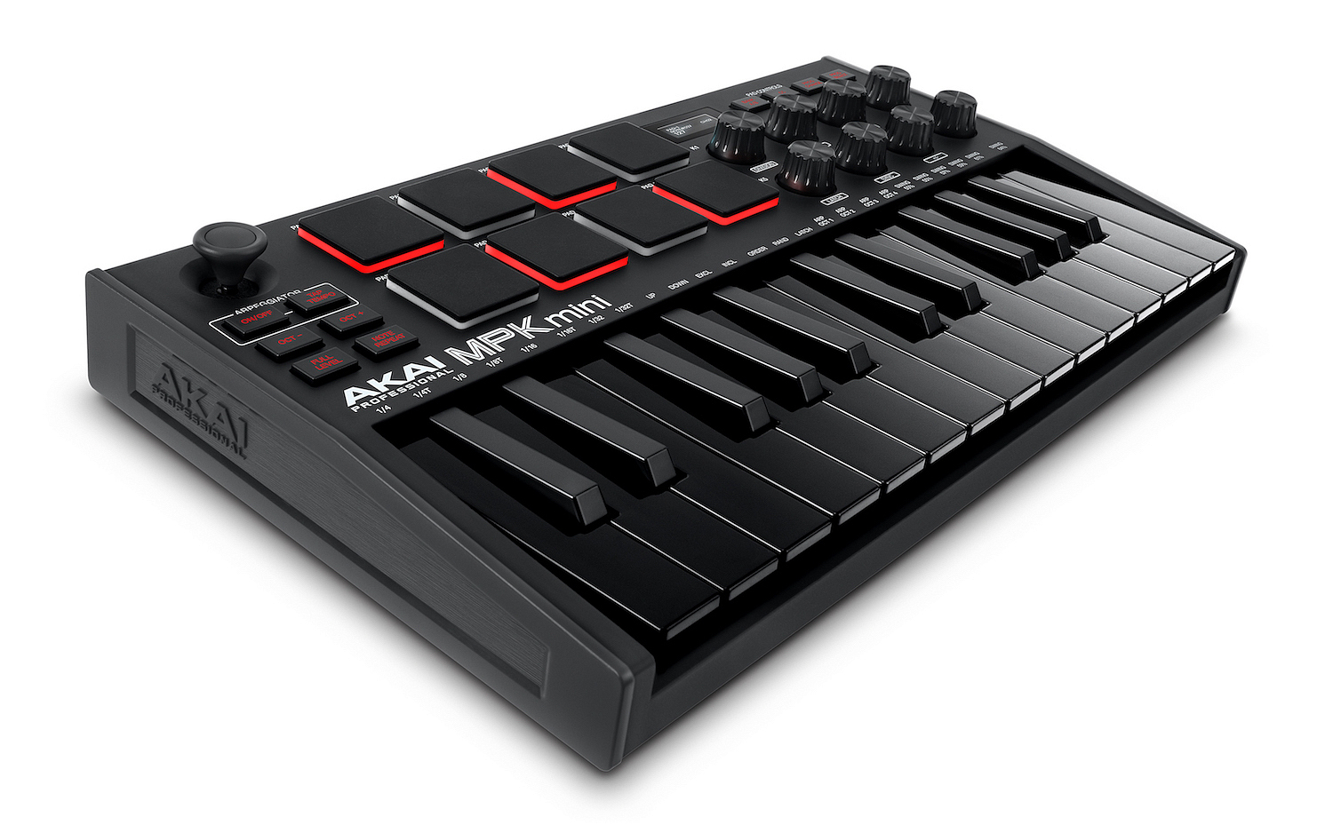 Akai PRO MPK MINI MK3 Black MIDI клавиатура, 25 уменьшенных клавиш, 8 MPC-пэдов, 8 ручек