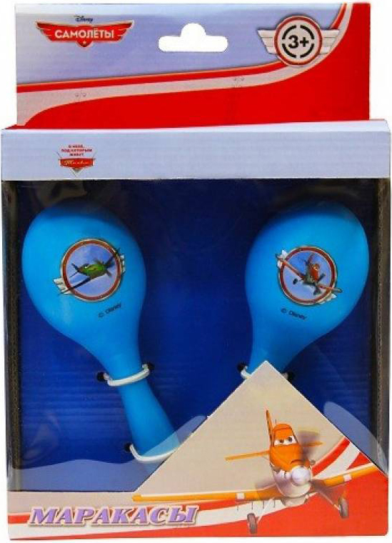 FLIGHT DISNEY FDSN-3PLP - Маракас "Самолеты", пара, пластик, цвет: голубой