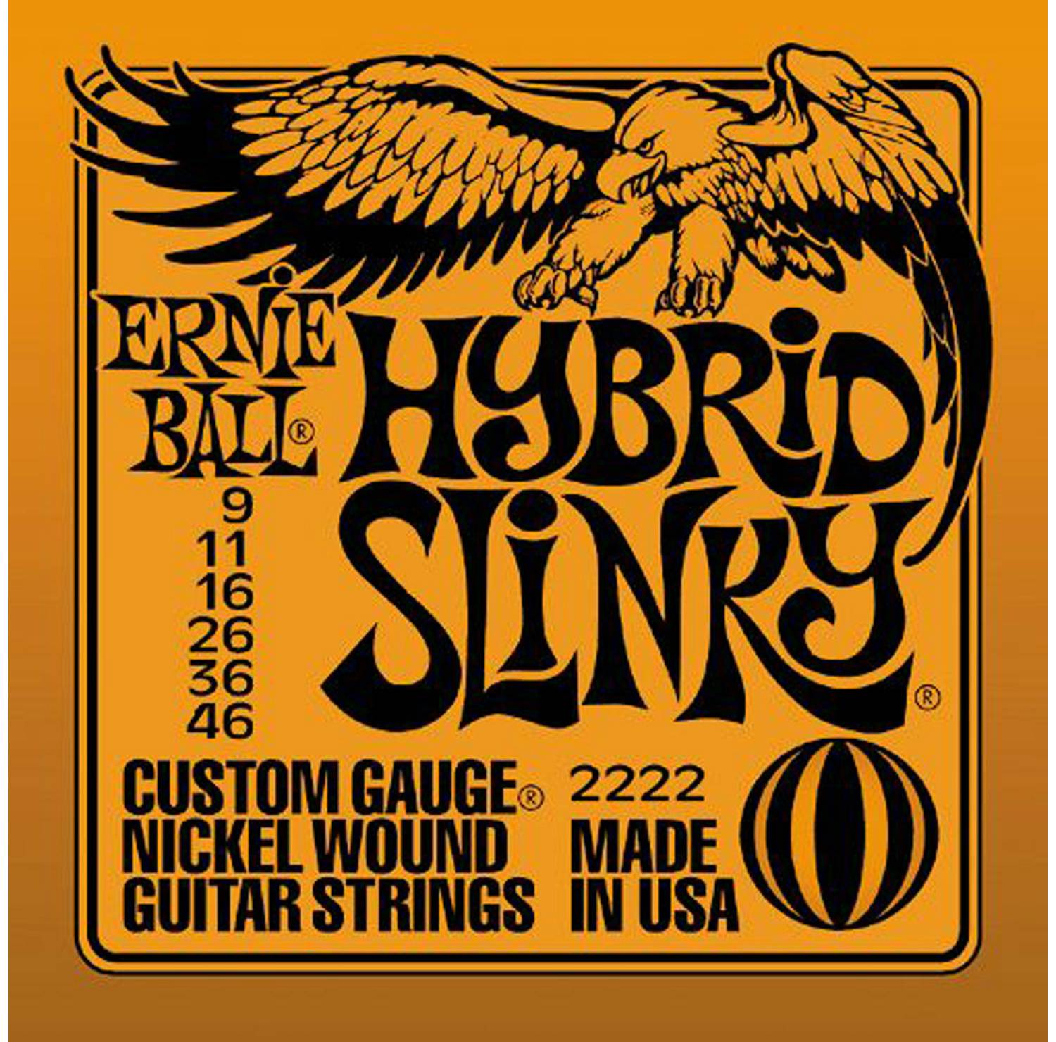Ernie Ball 2222 Nickel Wound Slinky Hybrid 9-46 - Струны для электрогитары