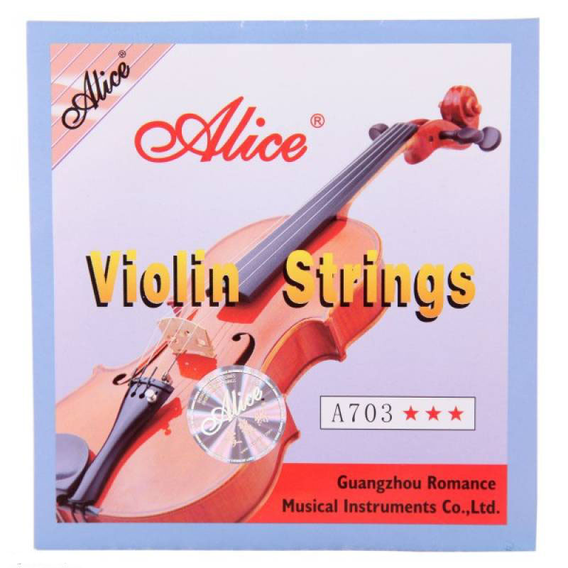 Alice A703A Струны для скрипки. Первая струна - высокоуглеродистая нержавеющая сталь, остальные стру