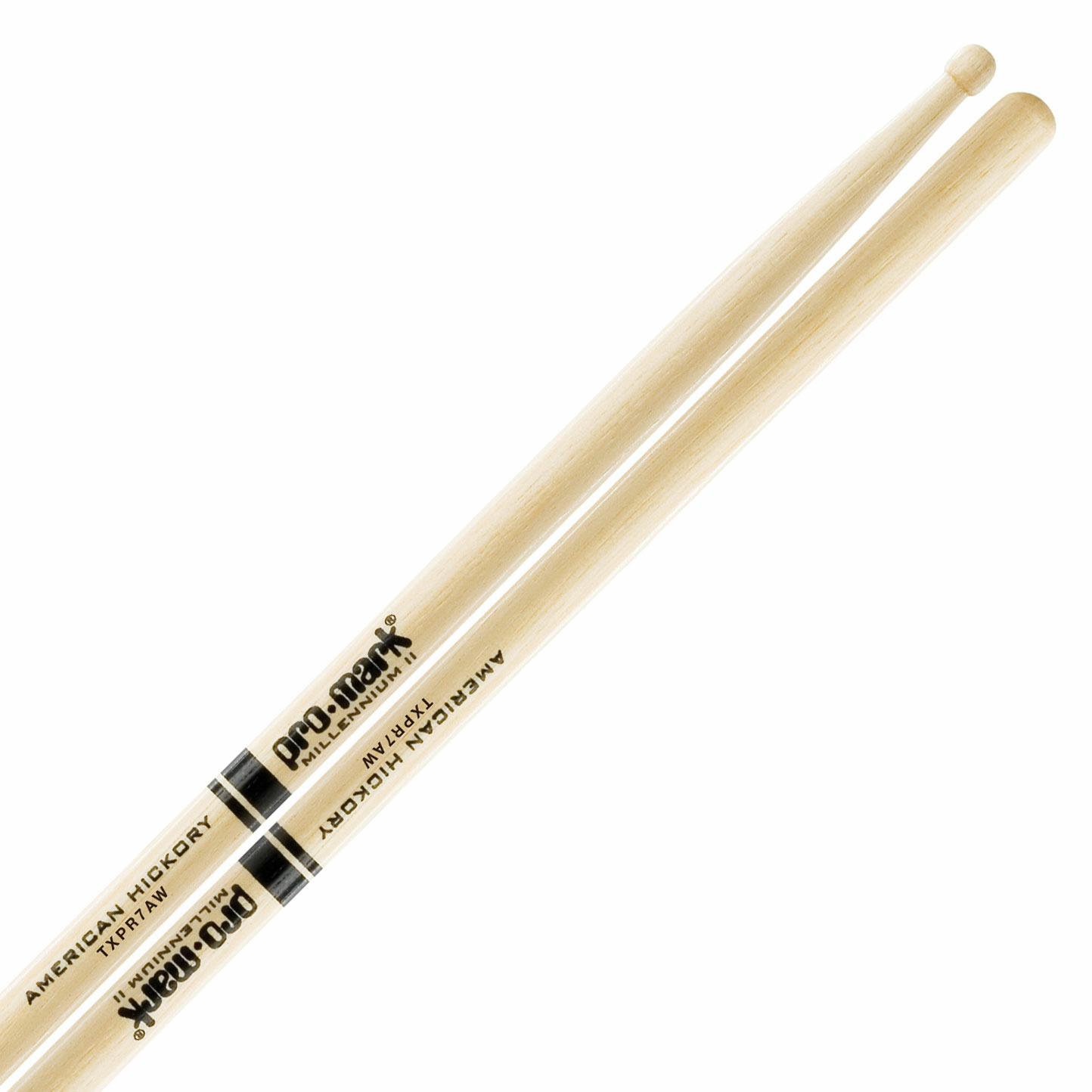 PRO MARK TXPR7AW 7A "Pro-Round" Барабанные палочки, орех гикори, деревянный наконечник