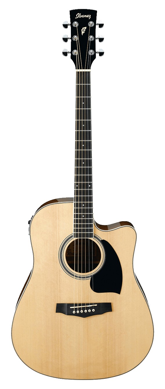 IBANEZ PF15ECE-NT электроакустическая гитара, матовая дека, формы дредноут, натурального цвета, 20 л