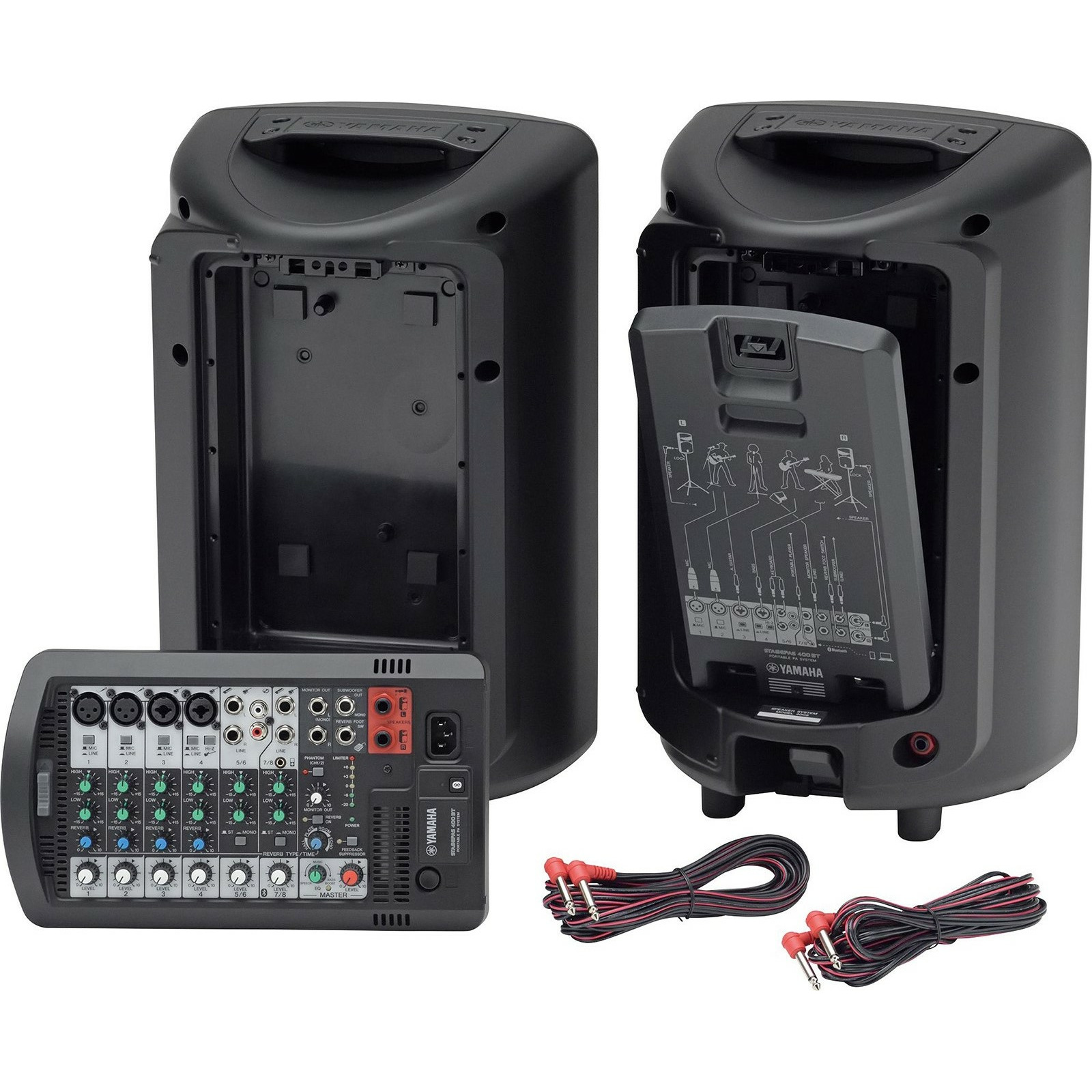Yamaha STAGEPAS 400BT  мобильный акустический комплект 2 х 200 Вт+ микшерный пульт. Bluetooth