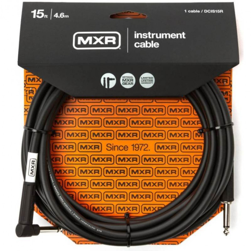 Dunlop DCIS15R MXR Кабель инструментальный, прямой/угловой, 4.5м