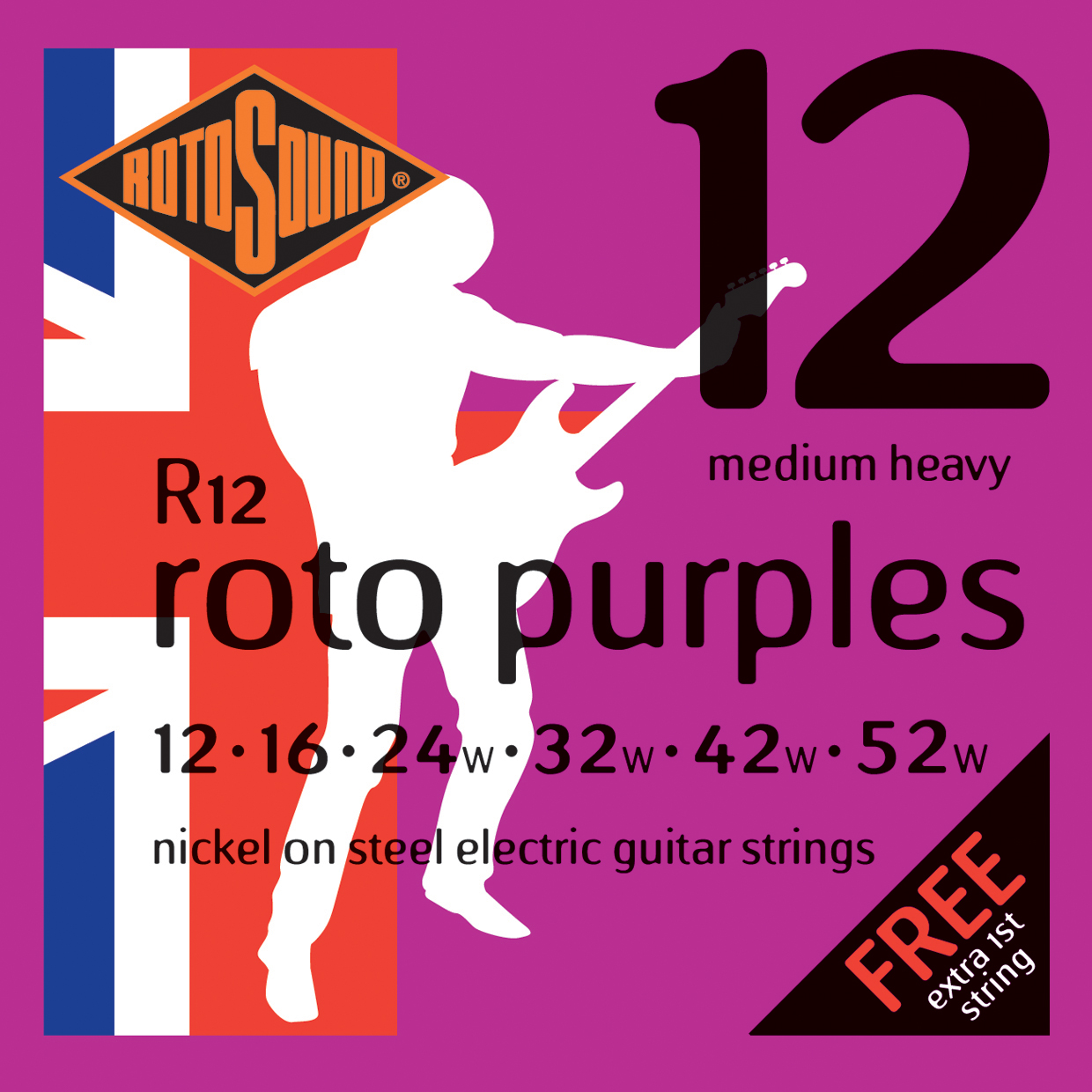 ROTOSOUND R 12   ELECTRIC GUITAR STRINGS, ROTOS (012 - 052)
