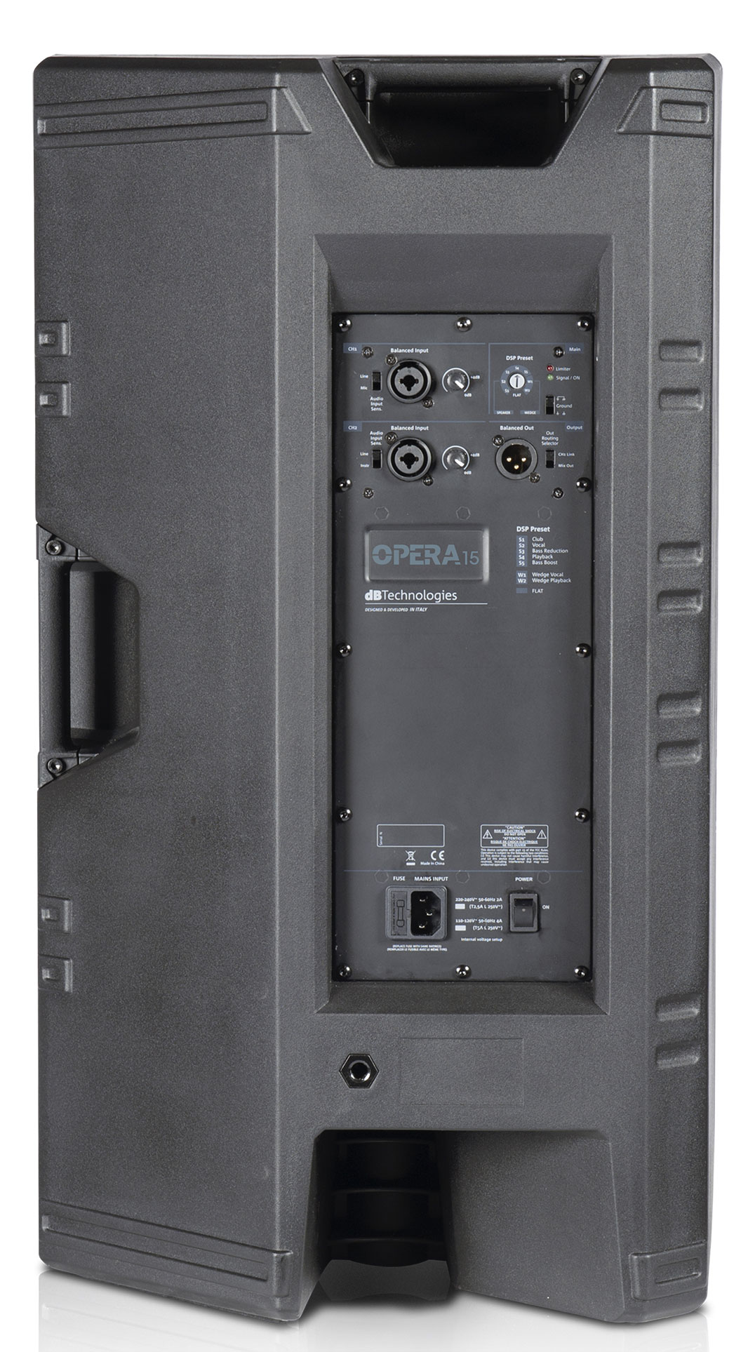 DB_TECHNOLOGIES OPERA 15 активная акустическая система, 600 Вт (RMS), 130 dB, Class D, 15"/ 1",
