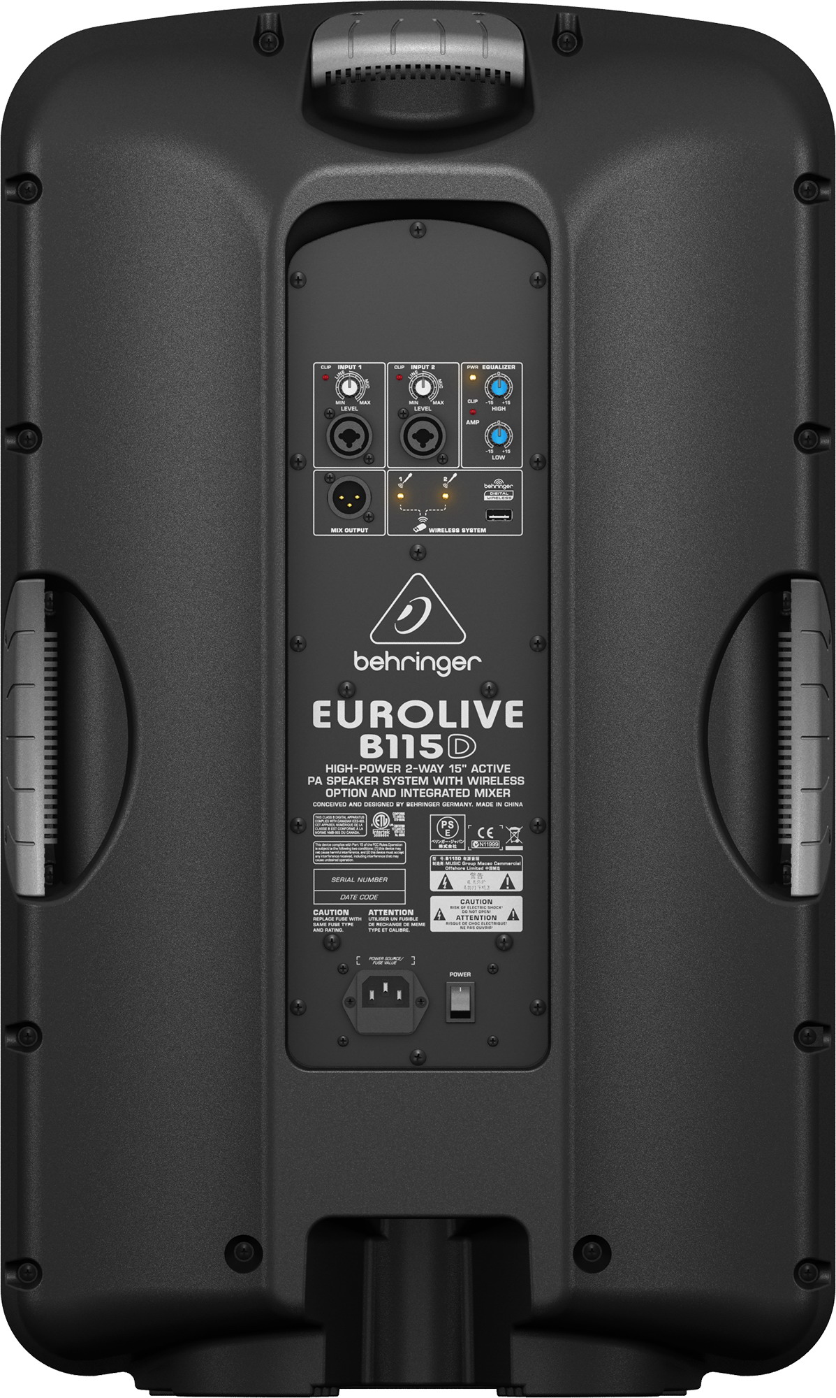 Behringer B115D - активная акустическая система, 1 х 15", 1 х 1,35', 45 Hz - 20 kHz; 350 Вт (RMS)
