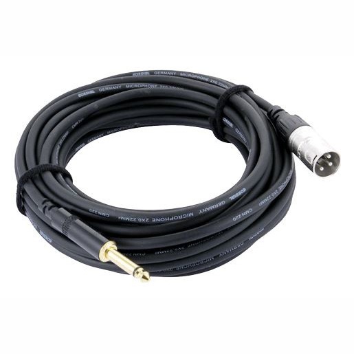 CORDIAL CCM 5 MP Микрофонный кабель, разъемы XLR-male / золоченый моно jack 6,3 мм REAN, кабель CMN