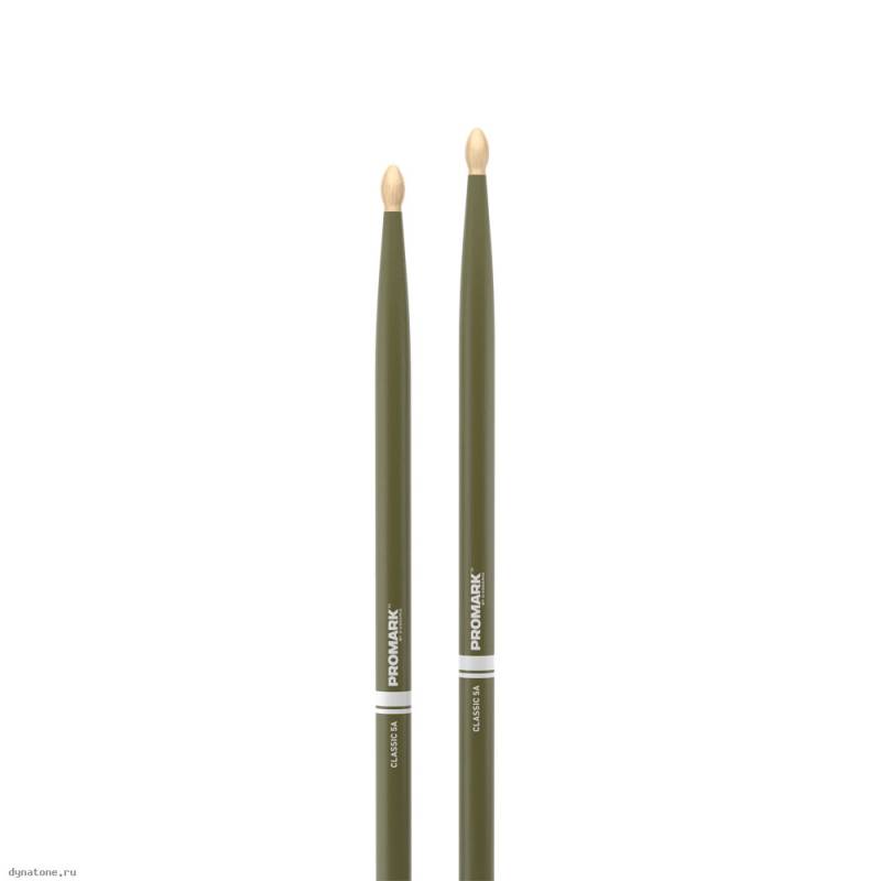 PRO MARK TX5AW-GREEN 5A Барабанные палочки, зеленые, орех гикори