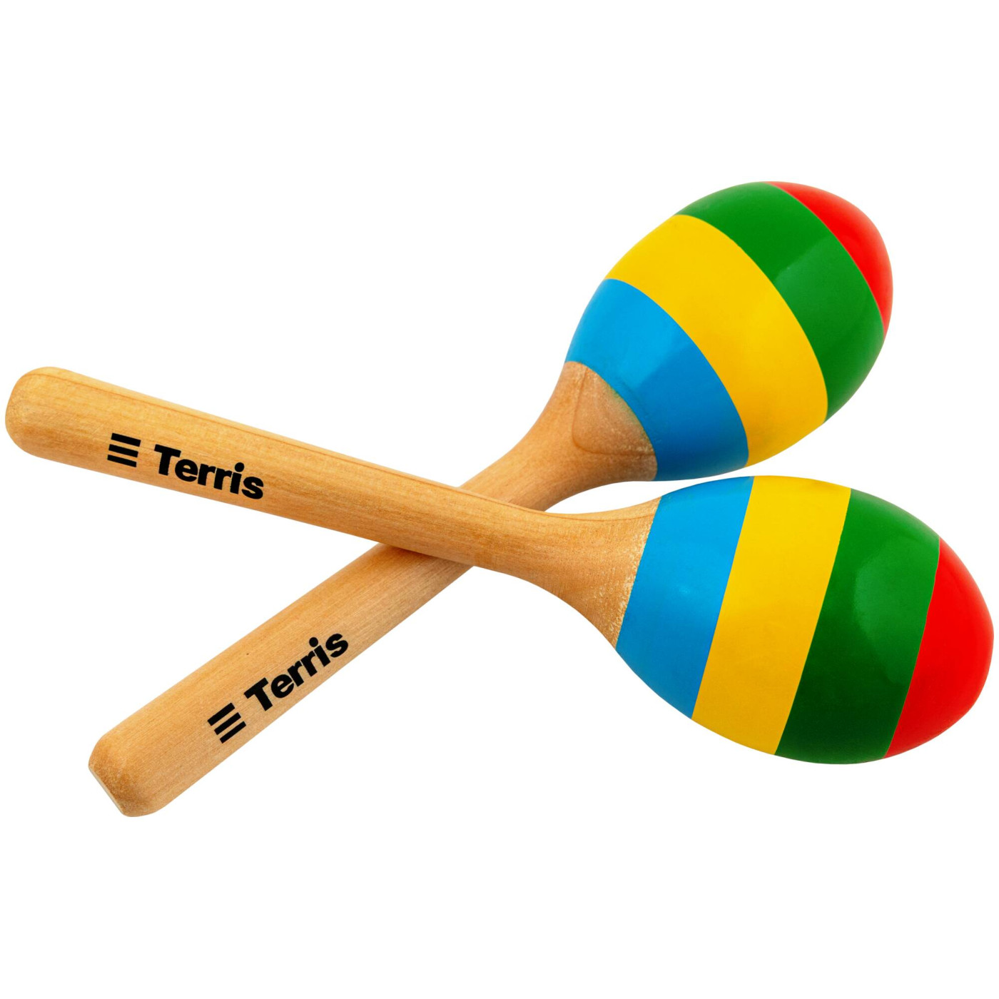 TERRIS MRS-W20CF - пара деревянных маракасов с ярким многоцветным оформлением