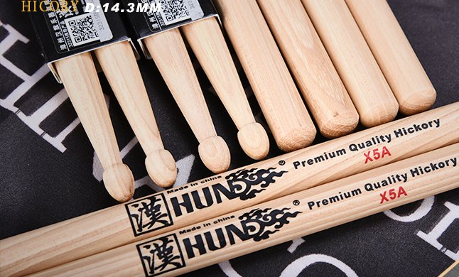 HUN 10101001011 Natural Series 5A-2 Барабанные палочки, орех гикори, деревянный наконечник