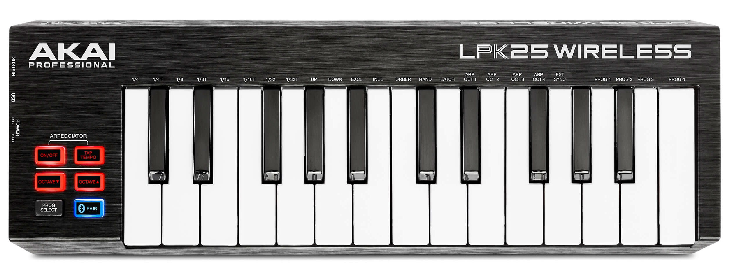 Akai PRO LPK25 Wireless MIDI-клавиатура с USB-портом и возможностью беспроводного подключения