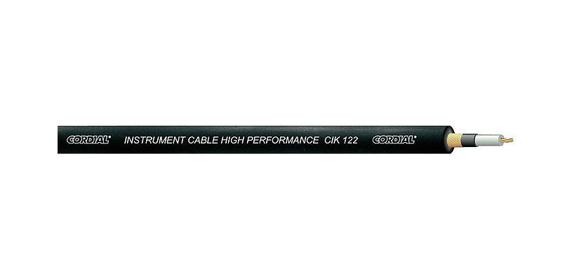 CORDIAL CIK 122 BLACK инструментальный кабель Ø6,1 мм, AWG 24, сечение проводника 0.22мм²