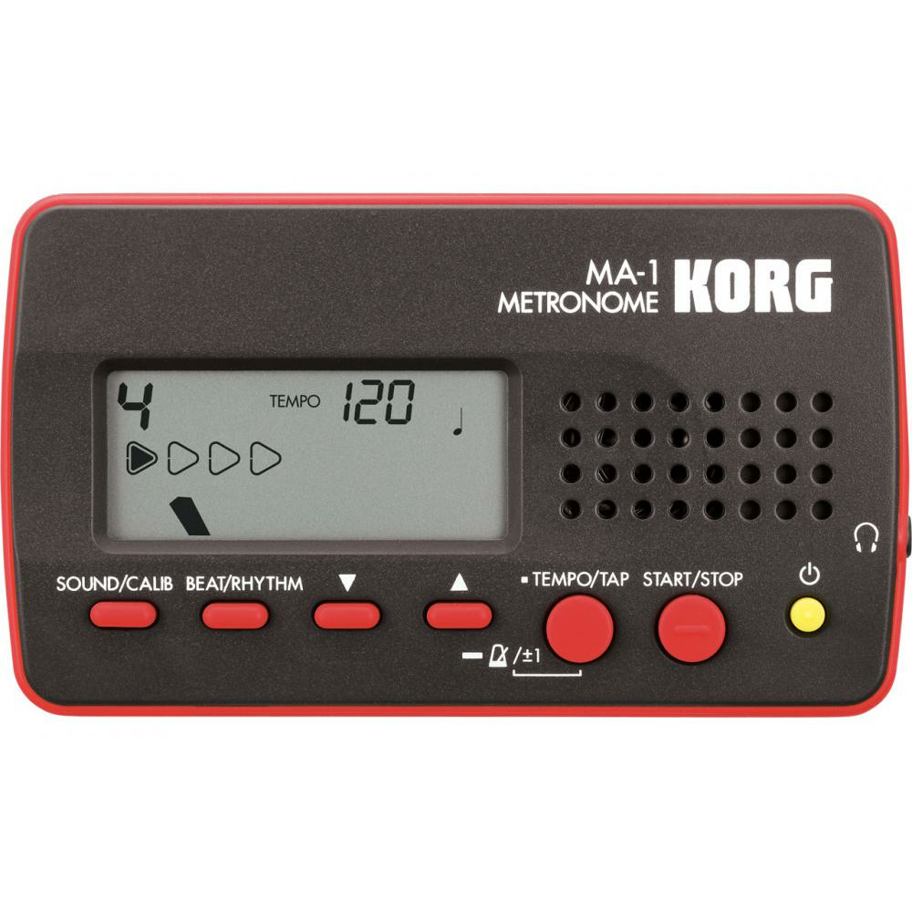 KORG MA-1BKRD цифровой метроном. Жидкокристаллический дисплей с визуализацией маятника. 13 встроенны