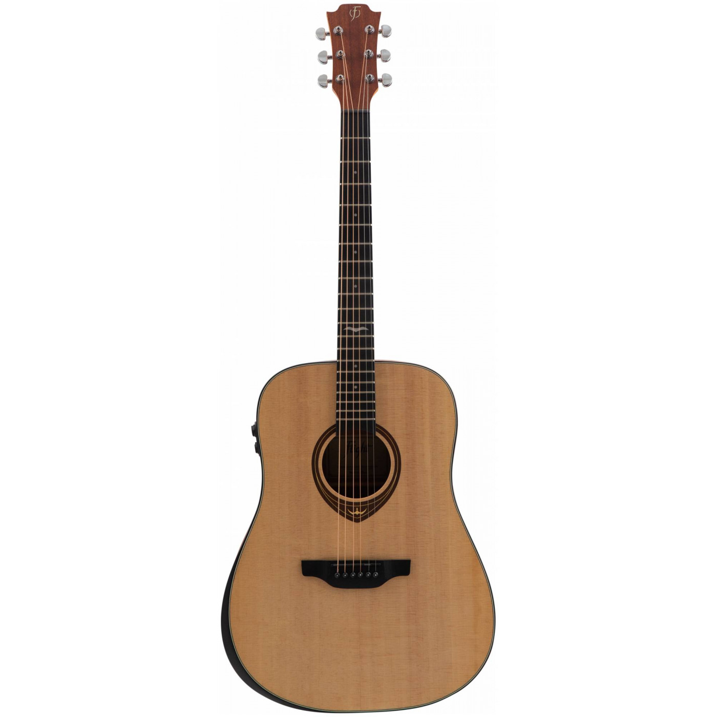 FLIGHT AD-555 NA SOUNDWAVE трансакустическая гитара, cо скосом, верхняя дека - массив ситхинской ели