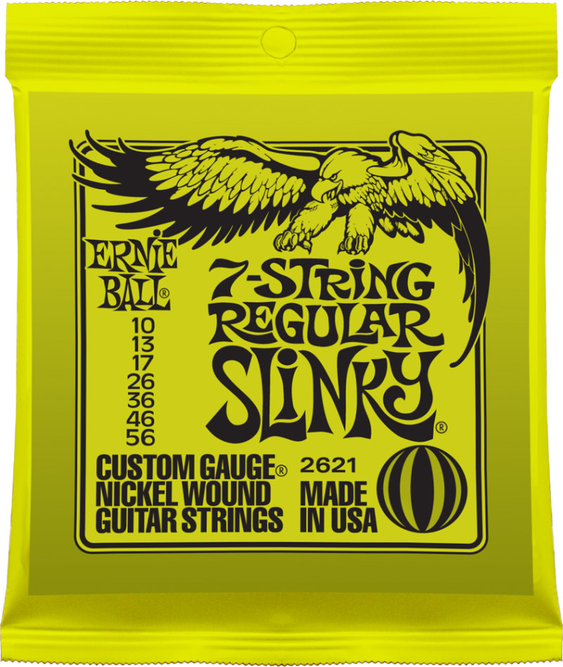 Ernie Ball 2621 Nickel Wound Slinky Regular 10-56 - Струны для электрогитары 7-струнной