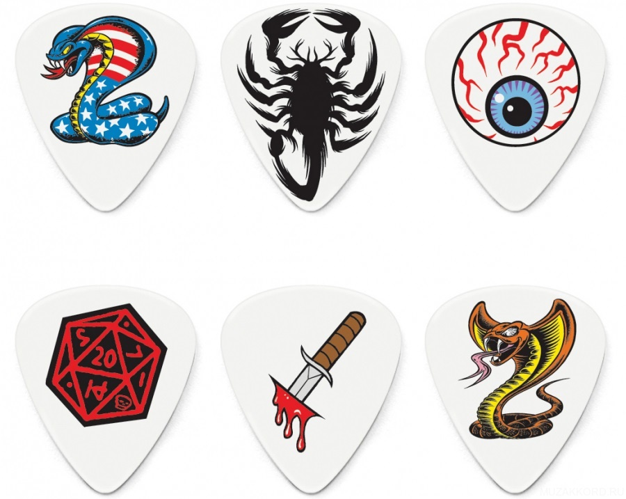 Dunlop BL116P1.0 Dirty Donny S3 Медиаторы 6шт, толщина 1.0мм
