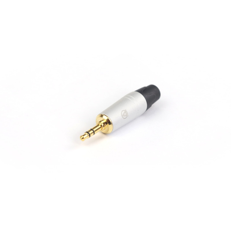AuraSonics J235 кабельный разъем Jack 3,5мм TRS (стерео) штекер, для кабеля Ø < 6,5мм, серый, до 50В
