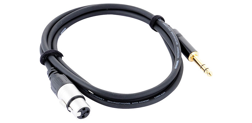CORDIAL CFM 1.5 FV инструментальный кабель XLR female/джек стерео 6.3мм, 1.5м, черный